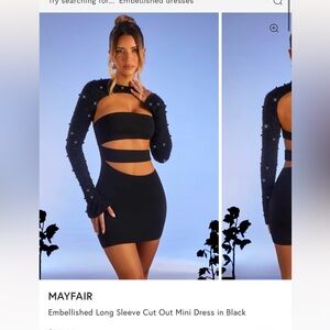 Oh Polly Black Cut-Out Mini Dress